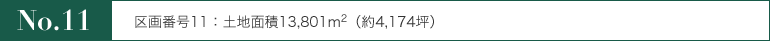 No.11 ԍ11Fynʐ13,801m2;i4,174؁j