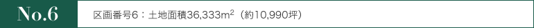 No.6 ԍ6Fynʐ36,333m2;i10,990؁j